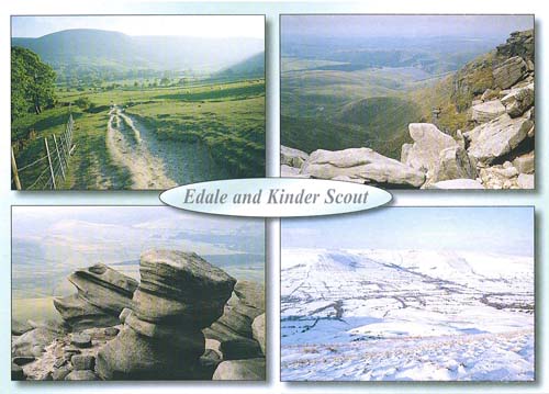 Edale and Kinder Scout postcards